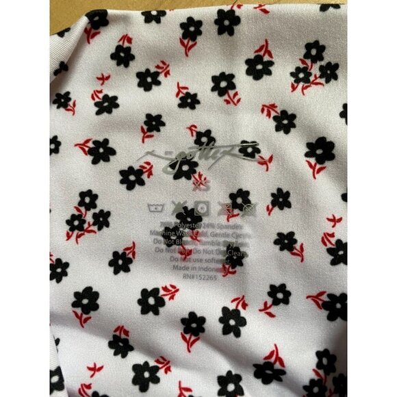 X By Gottex BNWOT "Rachel" Ankle Tights NEW Pull On "Polka Flower" - Picture 4 of 6